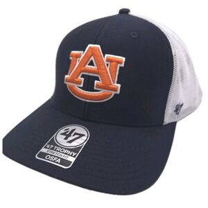 '47 Brand Auburn Tigers Basic Two-Tone Trophy Flex Fit Navy/White Hat